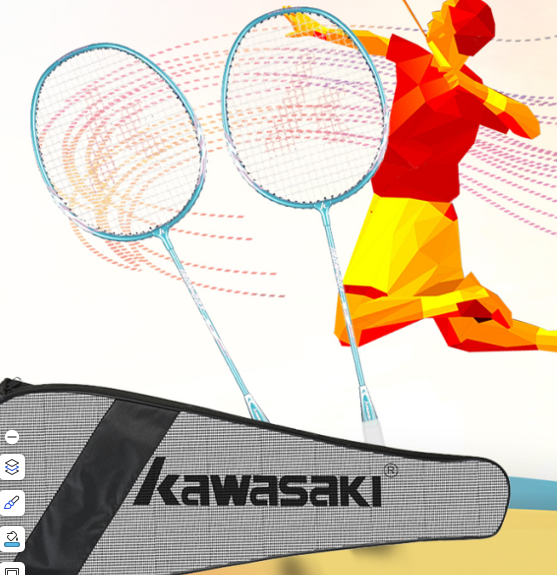 川崎（KAWASAKI） 羽毛球双拍超轻男女羽毛球对拍入门级训练双拍 IRON-007