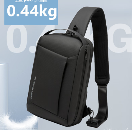 维多利亚旅行者胸包男士斜挎包潮流骑行背包11英寸大容量挎包手机包单肩包V5085